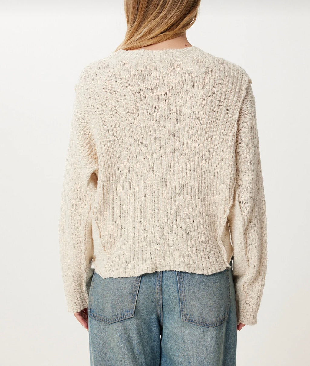 Textured knitwear sweater