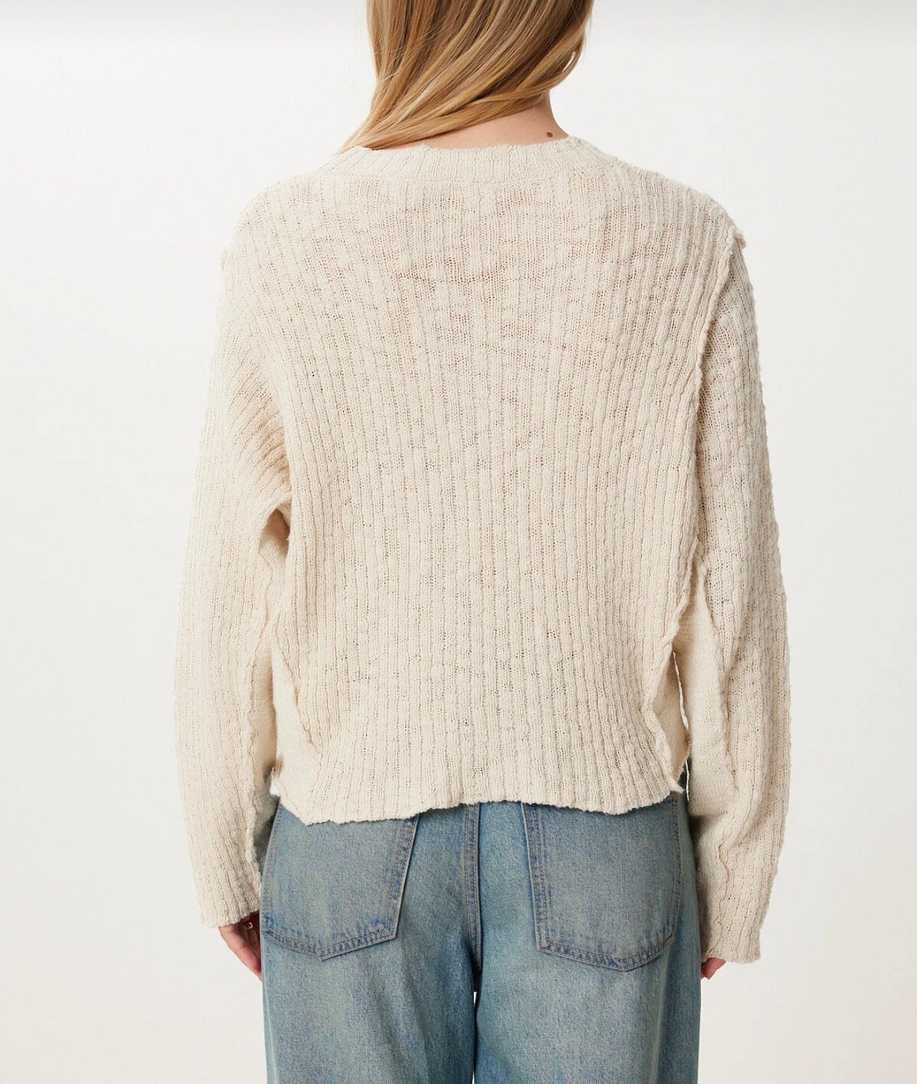 Textured knitwear sweater