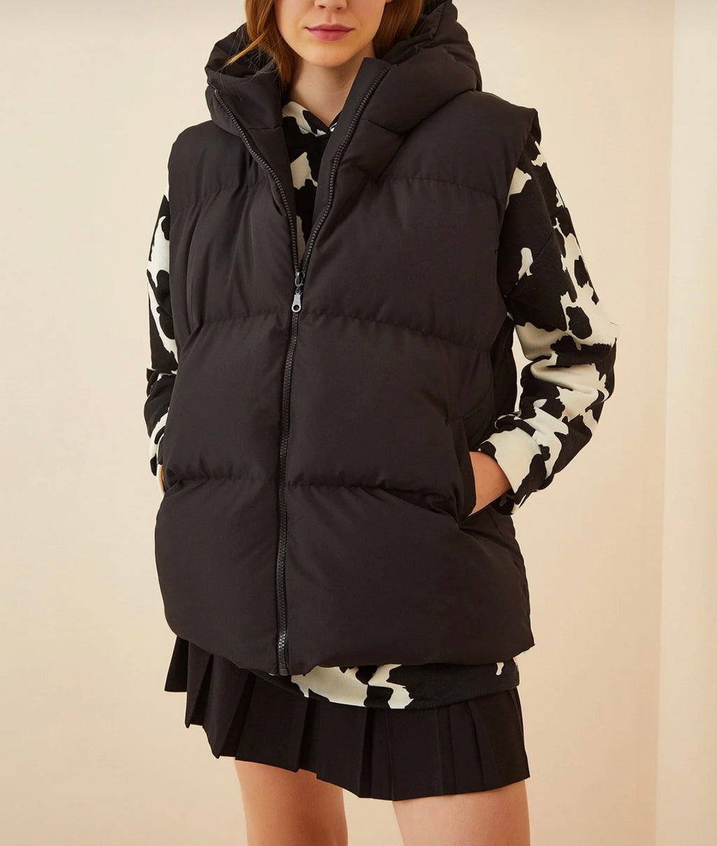 Oversize puffer vest