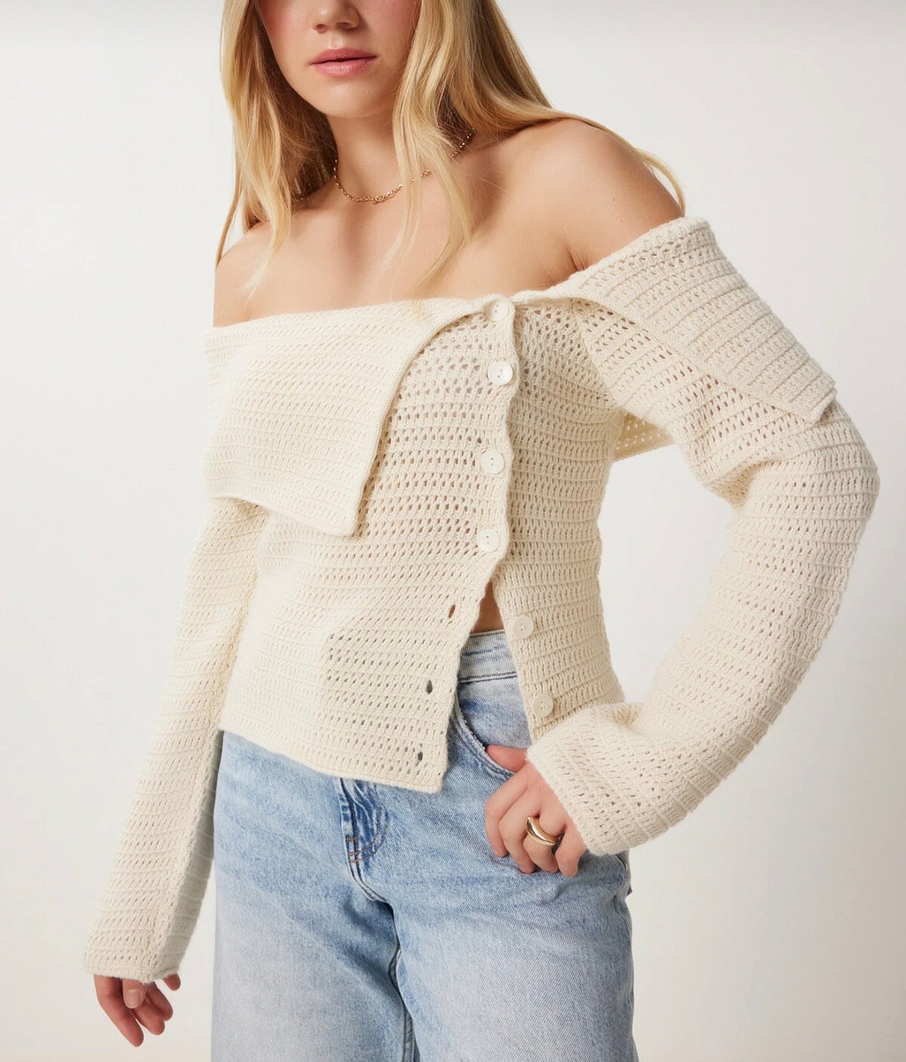 Collar knitwear blouse
