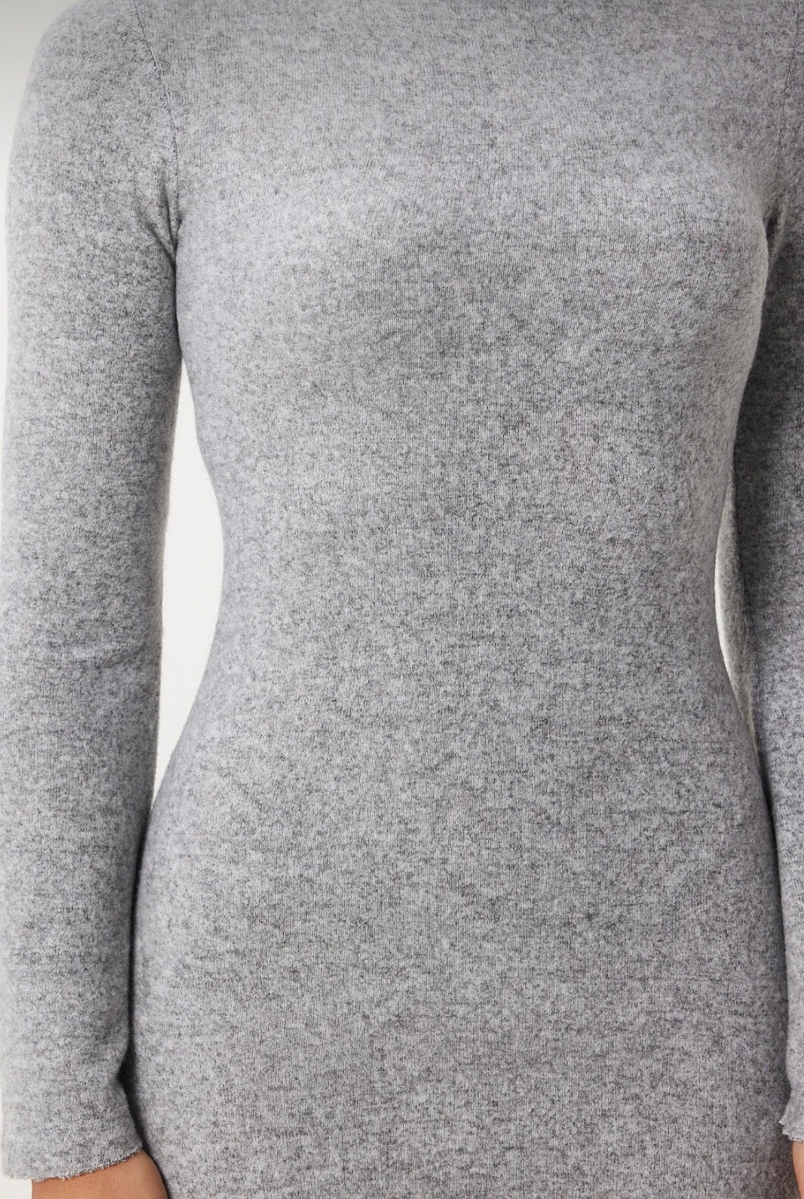 Crew neck knitted dress