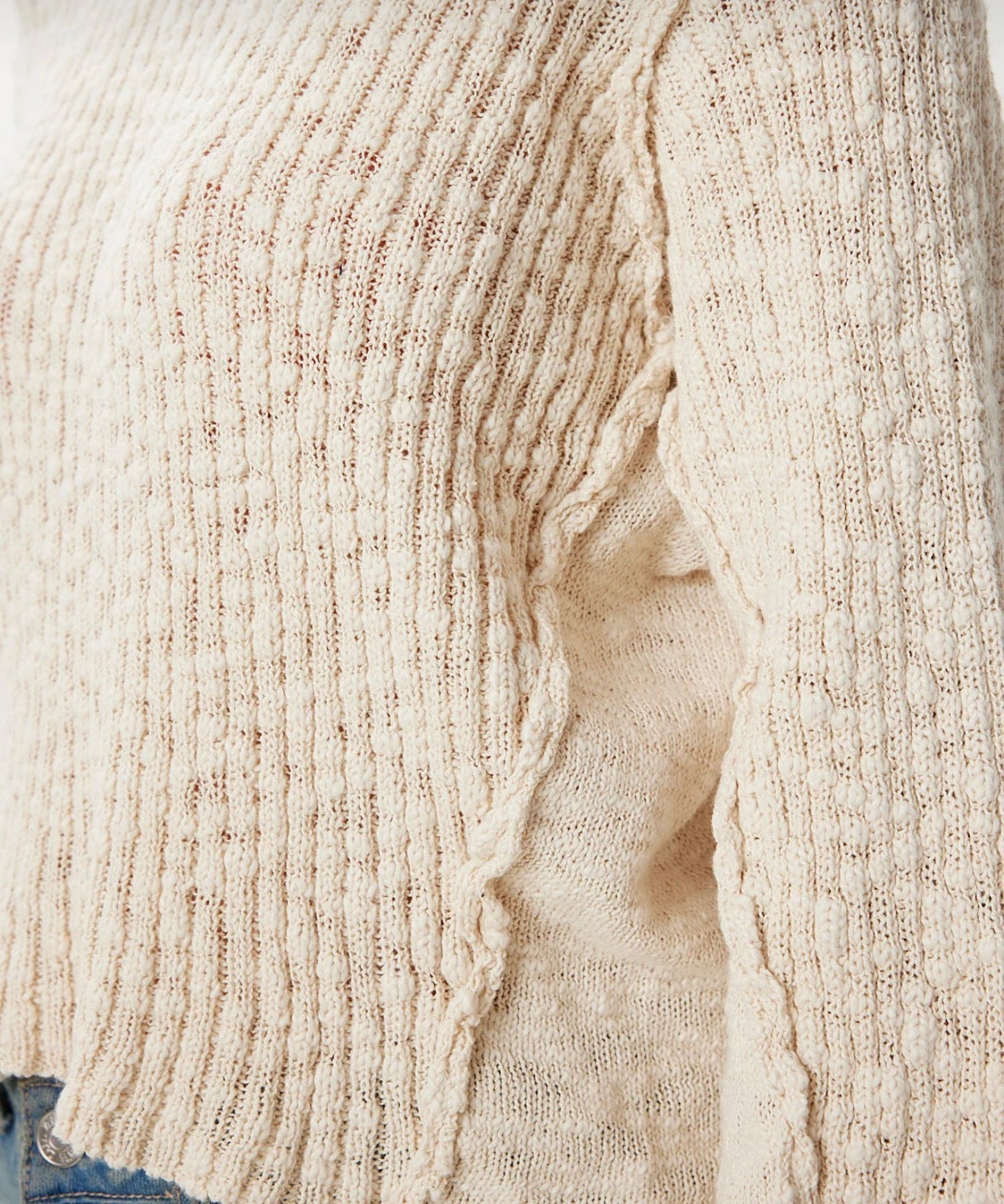 Textured knitwear sweater