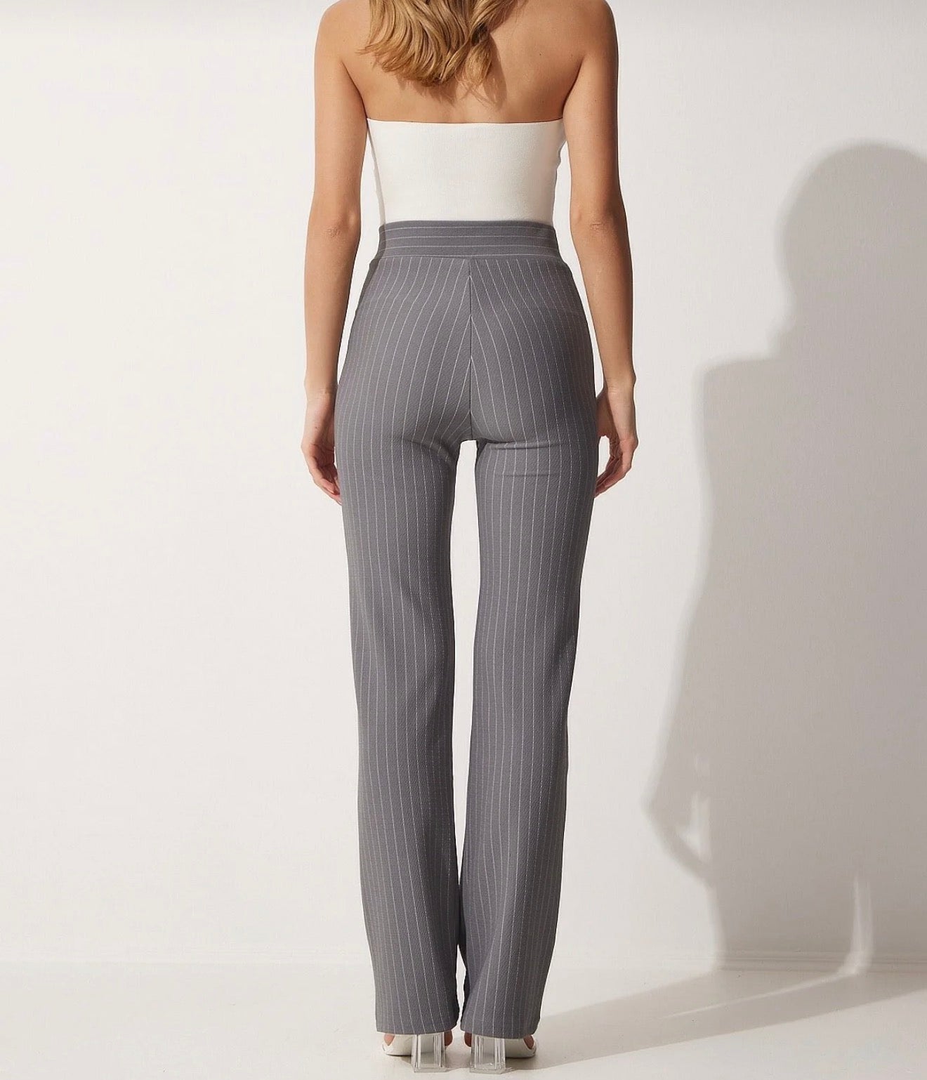 High waist striped pant