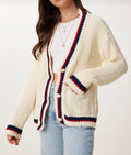 V-neck knitwear cardigan