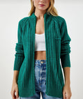 Zippered knitwear cardigan