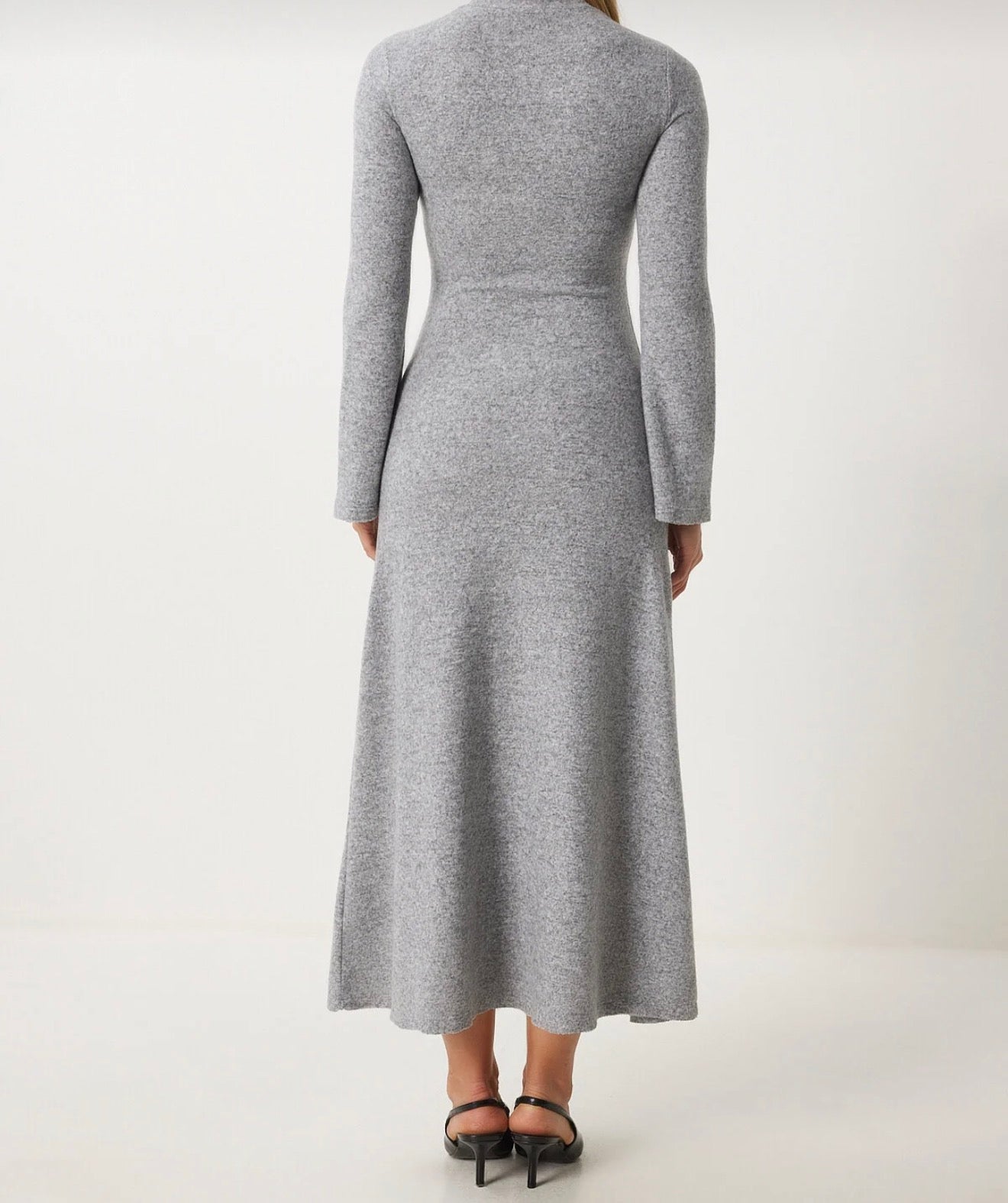 Crew neck knitted dress