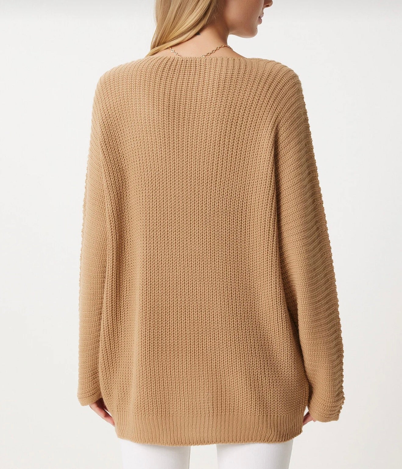 V-neck oversize knitwear sweater