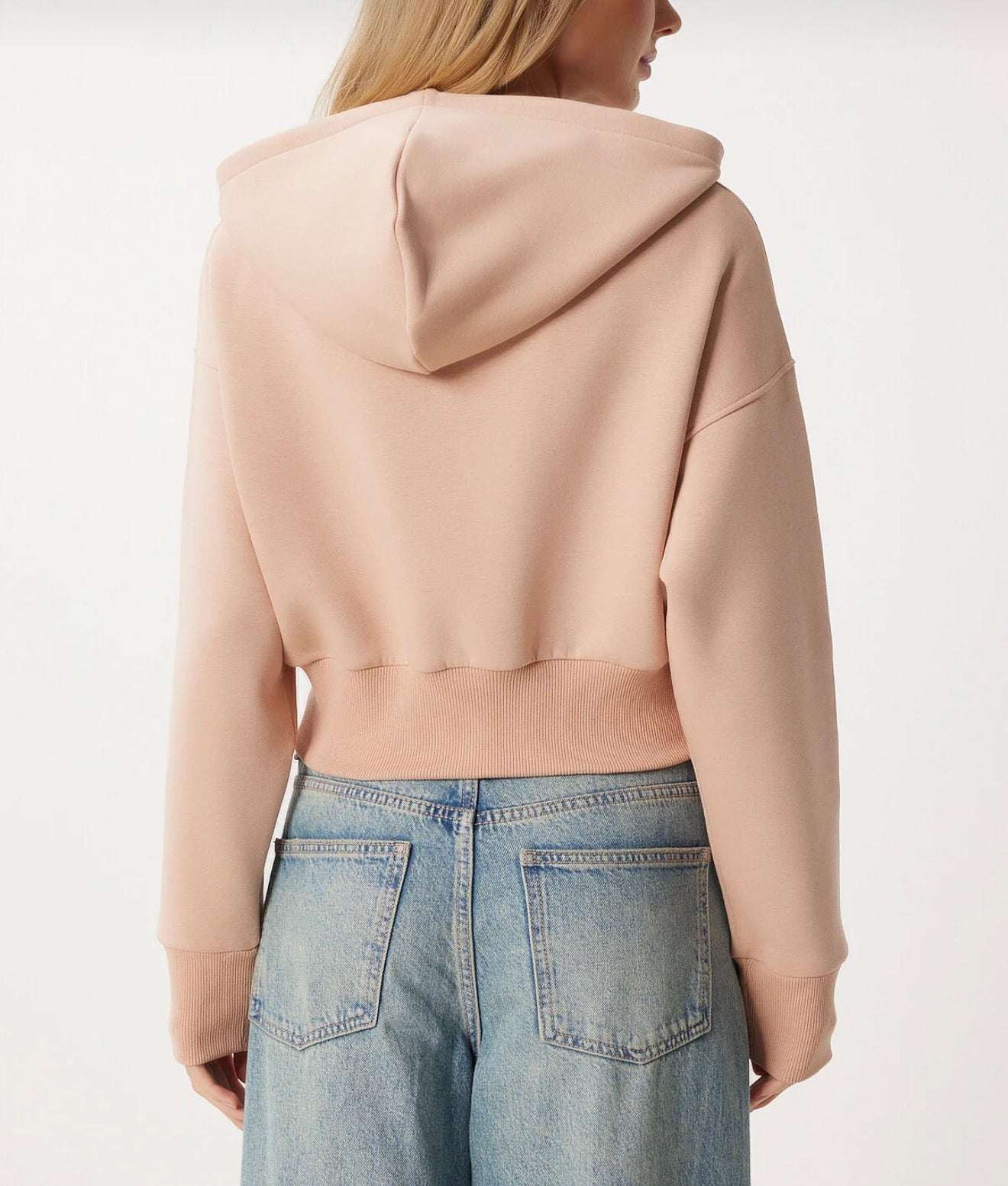 Hooded zippered sweatshirt