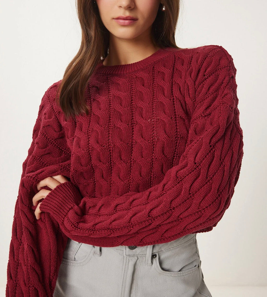 Crew neck knitwear sweater