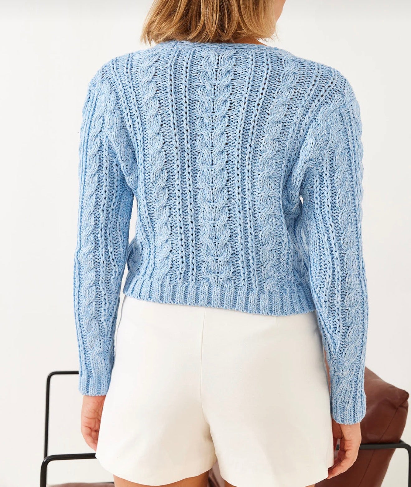V-neck knitwear cardigan