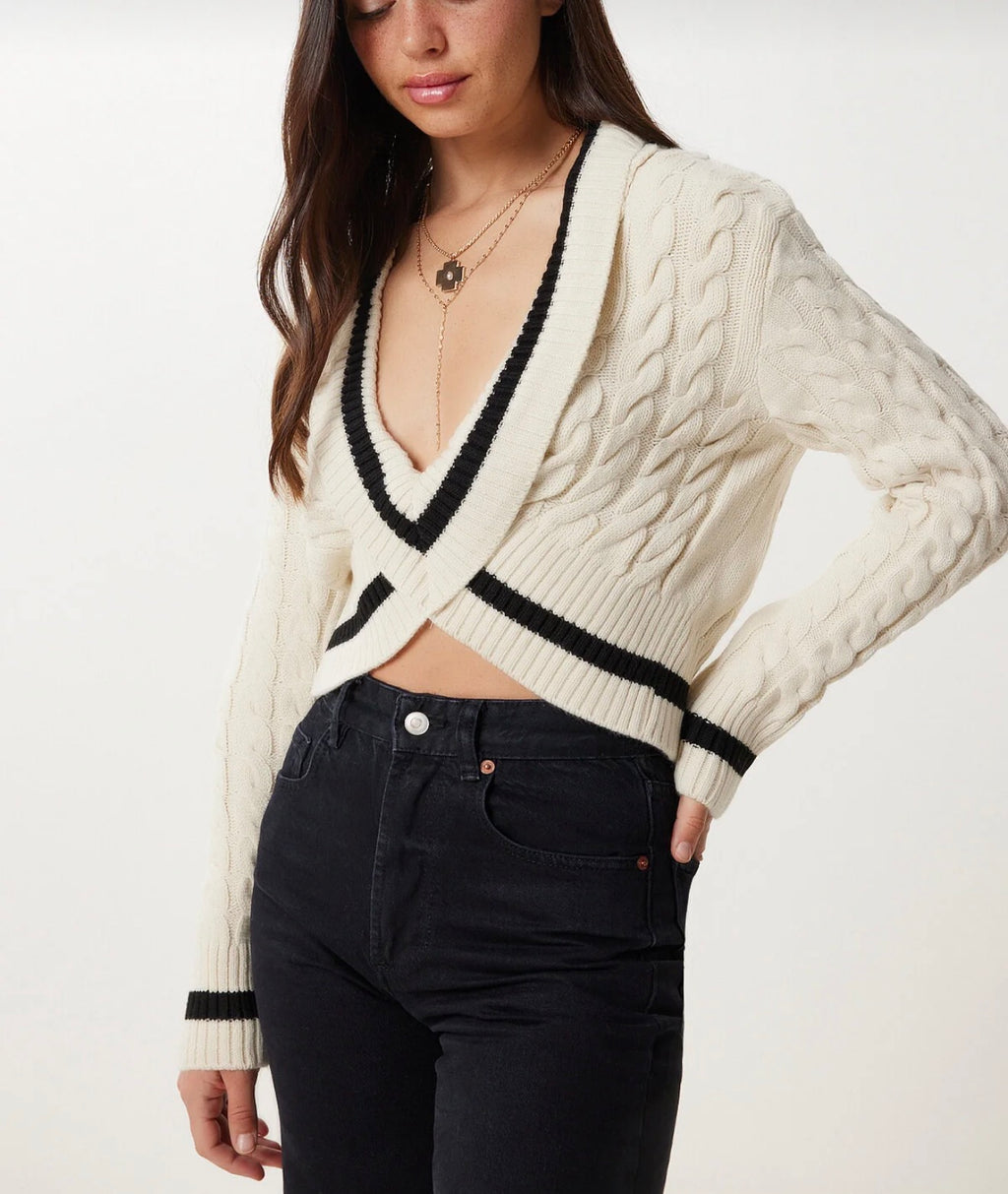 Crop knitwear sweater