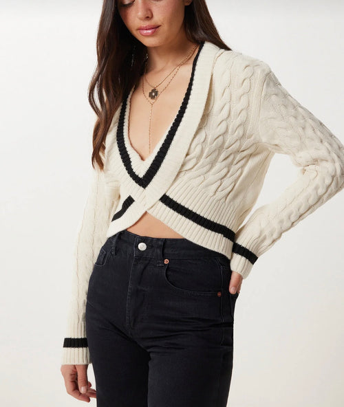 Crop knitwear sweater