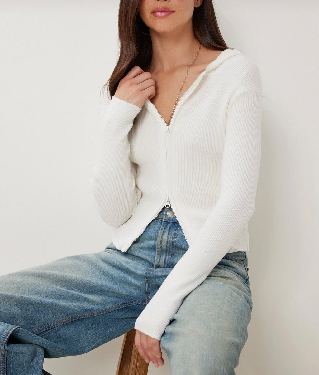 Zippered knitwear cardigan