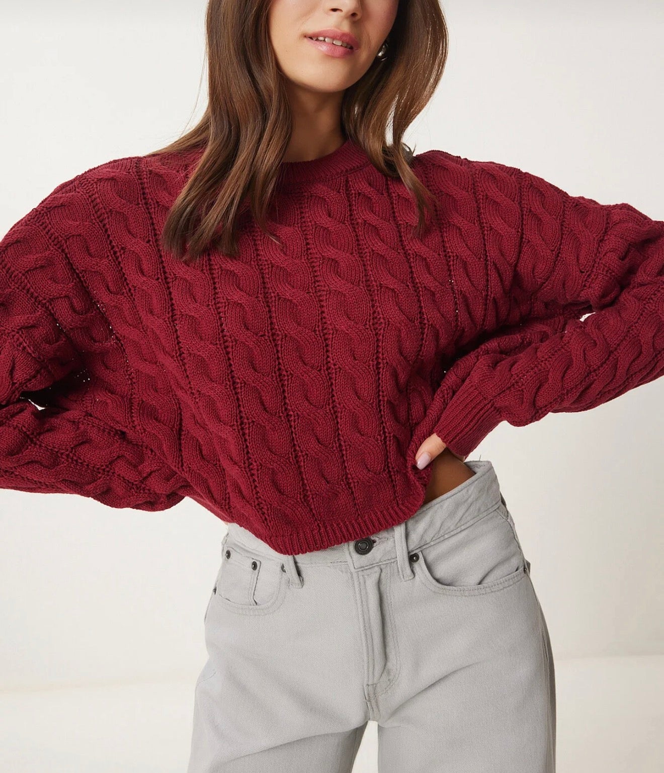 Crew neck knitwear sweater